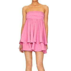 Camila Coelho Penelope Mini Dress Strapless Pink Barbie Size XS NEW